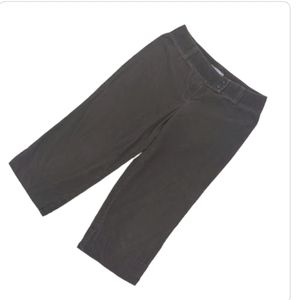 Ann Taylor Corduroy Cropped Pants Dark Brown Size 6